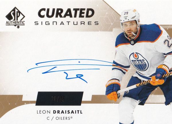 AUTO karta LEON DRAISAITL 23-24 SP Authentic Curated Signatures Update /25